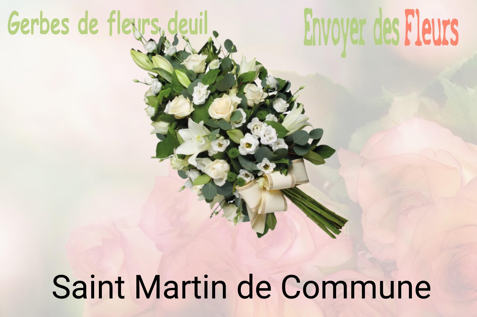 Gerbe de fleurs de deuil livrée à Saint-Martin-de-Commune